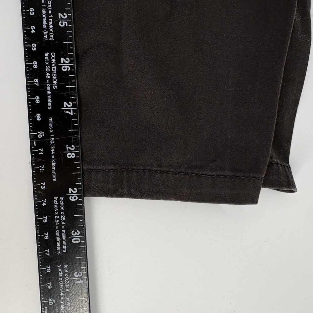 MATCHSTICK Dark Brown Cotton Spandex Chinos Pants Women M 30 - Picture 7 of 11